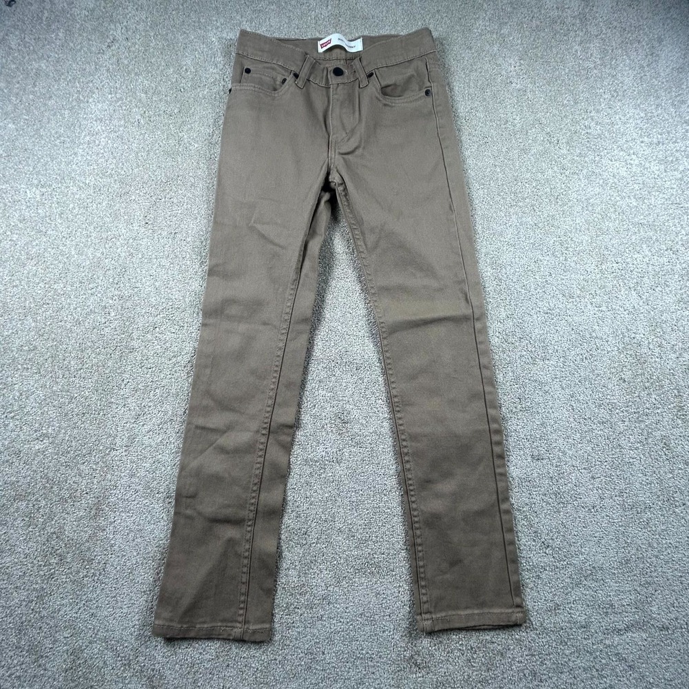 Levis 510 Super Skinny Jeans Boys 12 Brown Denim Cotton Stretch Everyday Wear